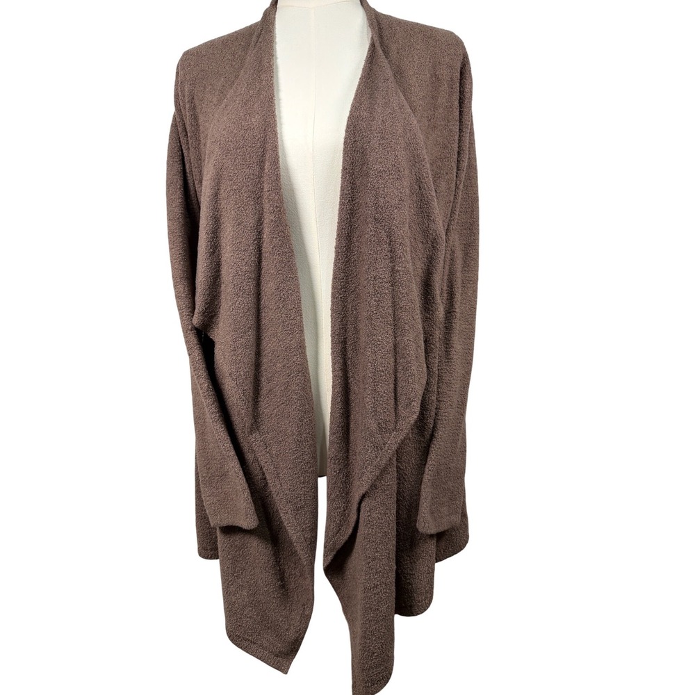 Barefoot Dreams Bamboo Chic Lite Cardigan Wrap‎ Brown S/M Cozy Lounge